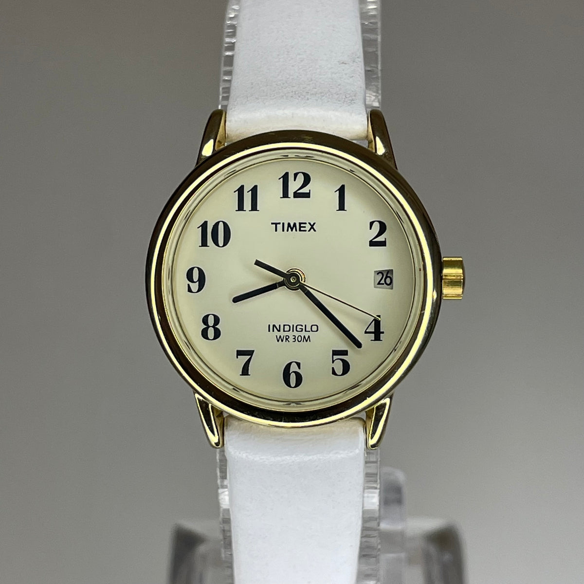 Reloj de mujer Timex Easy Reader Date INDIGLO Año 2002 Pulsera blanca nueva - fotografía 10