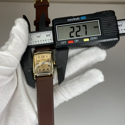 Reloj de mujer Vivani 1990 Tonalidad Ámbar Pulsera nueva Funciona perfecto Art Déco reinterpretado - fotografía 4