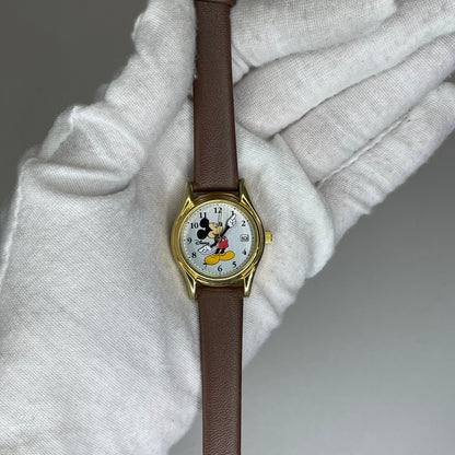 Reloj Disney Mickey Mouse MC 0076 con brazos indicadores y fechador Año 1998 Un clásico — imagen 5