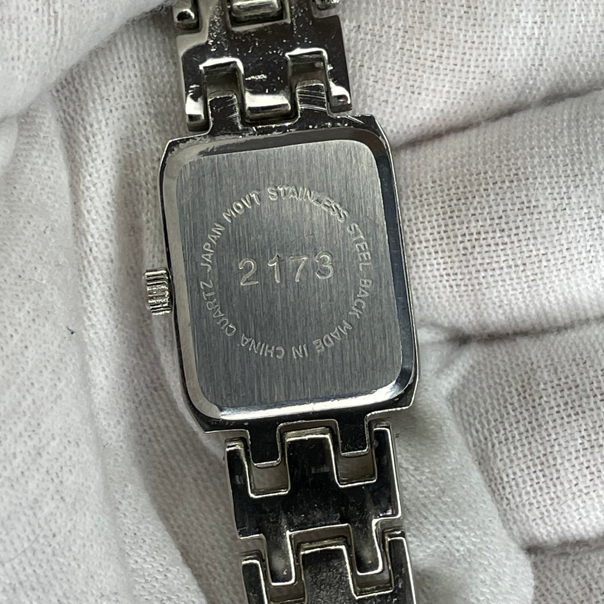 Reloj Joya Rumours Rectangular Plateado con brazalete geométrico Año 2001 JAPAN MOVT — imagen 10