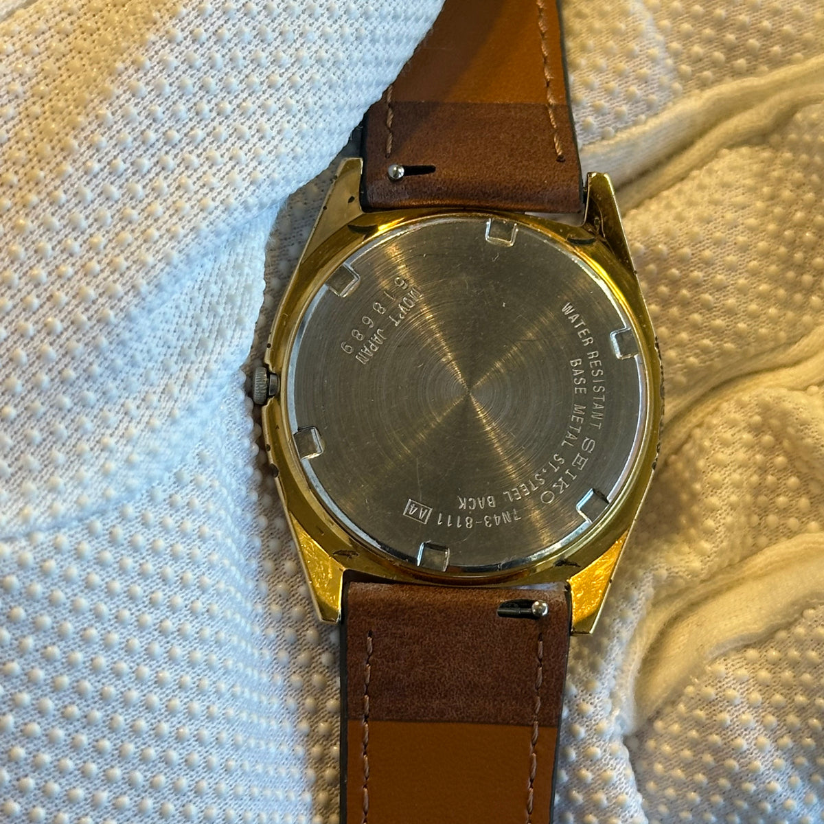 Seiko Quartz 7N43-8111 Dorado Hombre Elab. en Enero de 1995 Impecable