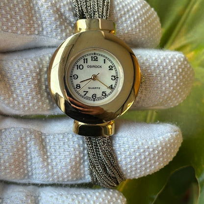 Reloj Joya Osirock Bicolor con Pulsera de Múltiples Cadenas y Cierre Joyero Año 1998 ÚNICO - foto 8