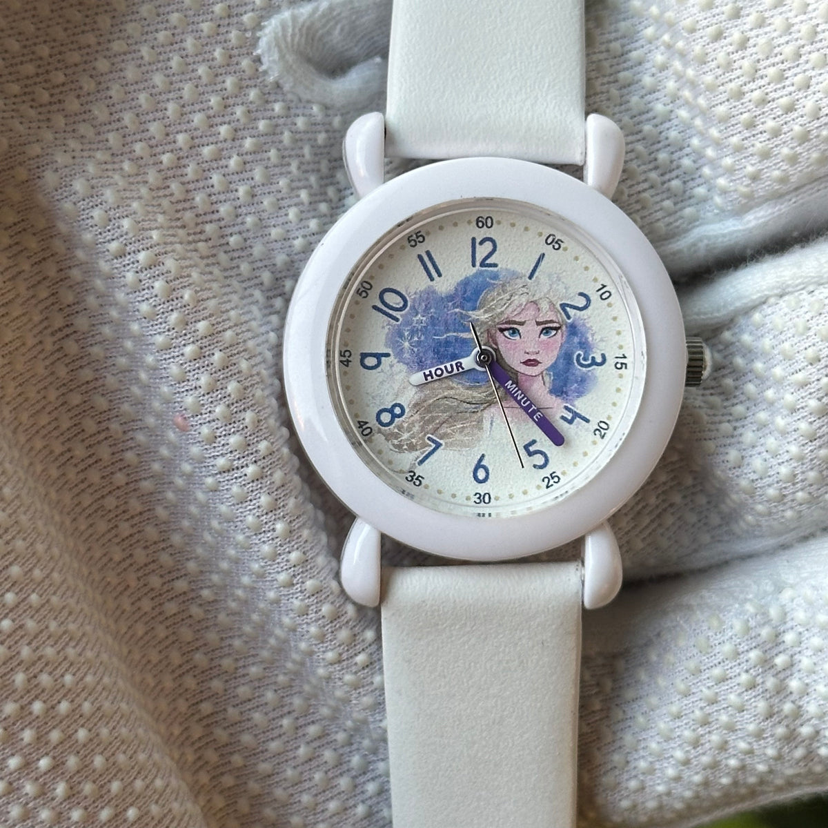 Disney Elsa Frozen con Pulsera Blanca Nueva de Eco Cuero Año 2020 JAPAN MOVT - foto 1