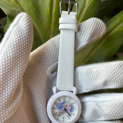 Disney Elsa Frozen con Pulsera Blanca Nueva de Eco Cuero Año 2020 JAPAN MOVT - foto 4