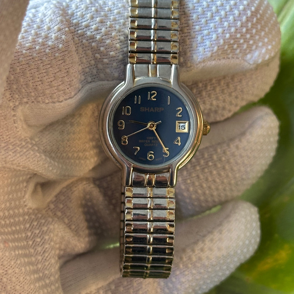 Reloj de mujer Sharp SHP116 azul con brazalete expansible bicolor – Año 1998 - foto 3