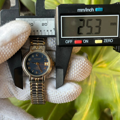 Reloj de mujer Sharp SHP116 azul con brazalete expansible bicolor – Año 1998 - foto 10
