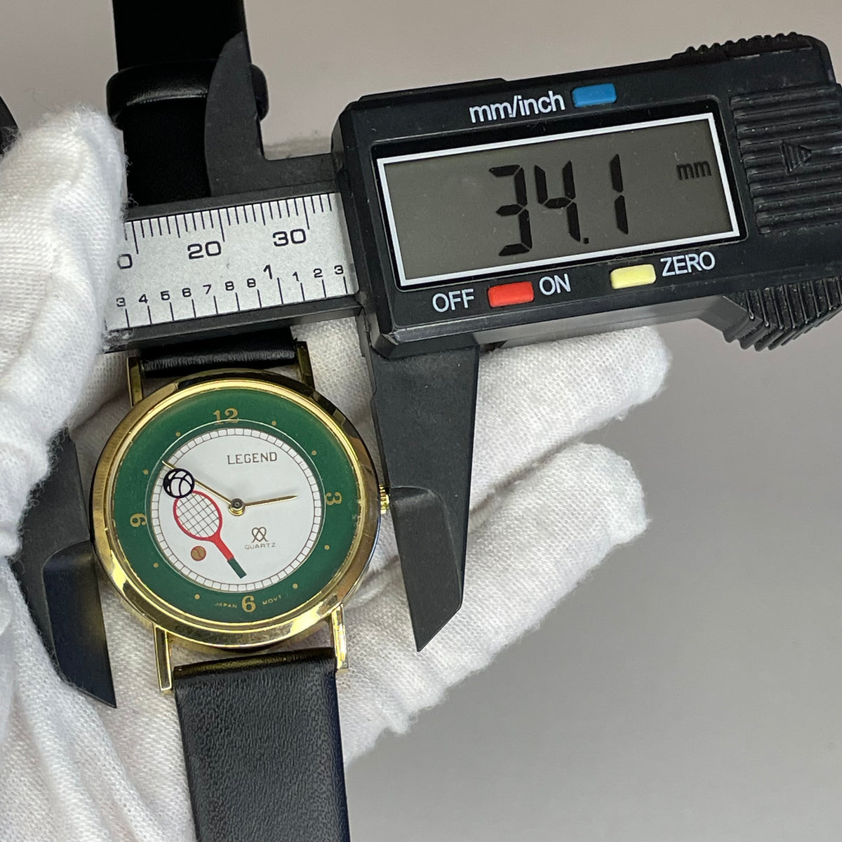 Reloj Legend tenis retro - medida de caja