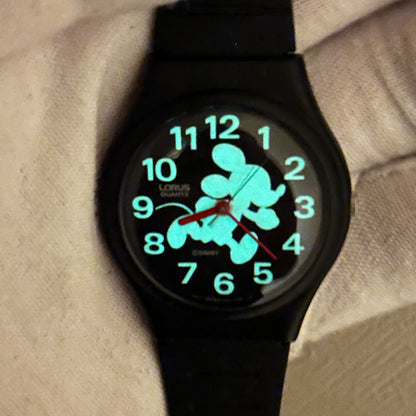 Lorus by SEIKO Disney Mickey Mouse V515-7A00 Fluorescente Año 1991 POP GRÁFICO - imagen 2