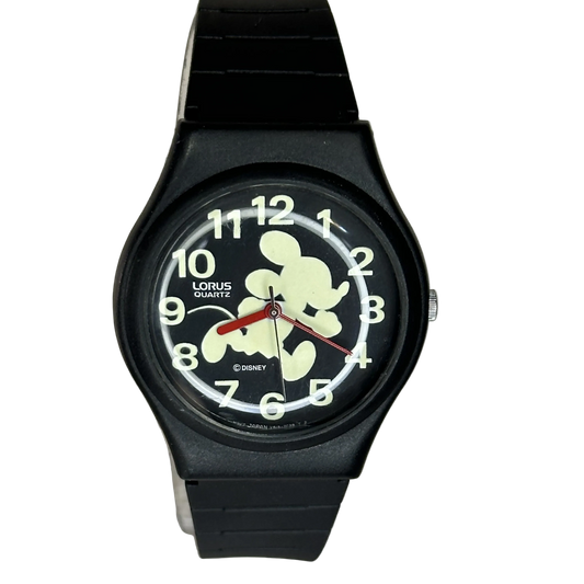 Lorus by SEIKO Disney Mickey Mouse V515-7A00 Fluorescente Año 1991 POP GRÁFICO - imagen 1