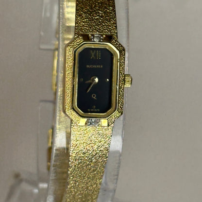 Reloj Joya BUCHERER Chapado Oro de 5 Jewels Año1982 Marca SUIZA del siglo XIX ÚNICO - imagen 6