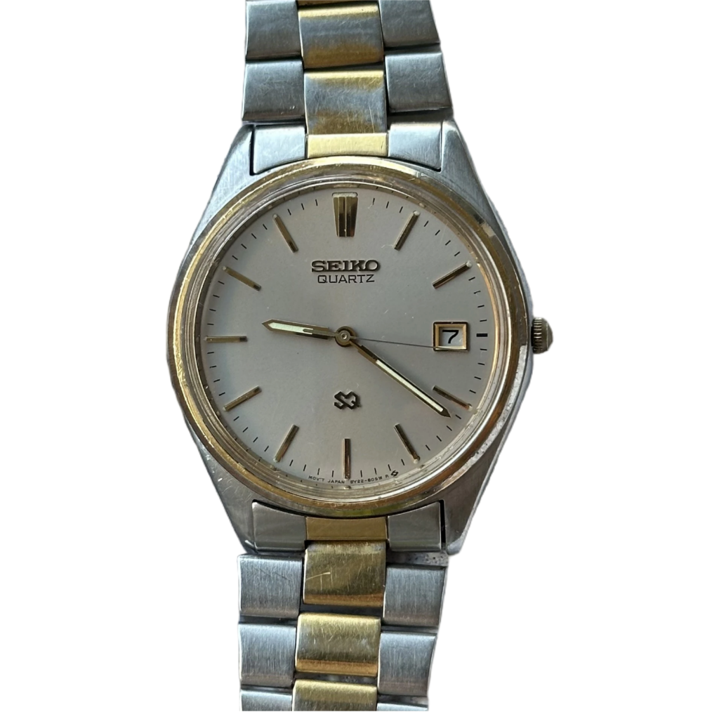 Reloj SEIKO SQ Hombre 5Y22-6020 TwoTone con fecha Elab. en marzo de 1988 Pulsera original
