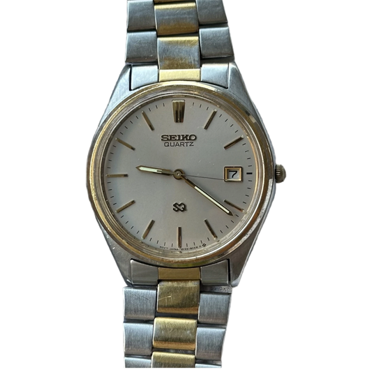 Reloj SEIKO SQ Hombre 5Y22-6020 TwoTone con fecha Elab. en marzo de 1988 Pulsera original