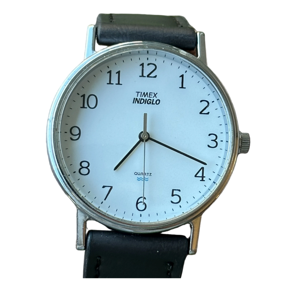 Reloj Timex Indiglo Hombre Esfera blanca Año 1999 EASY READER impecable