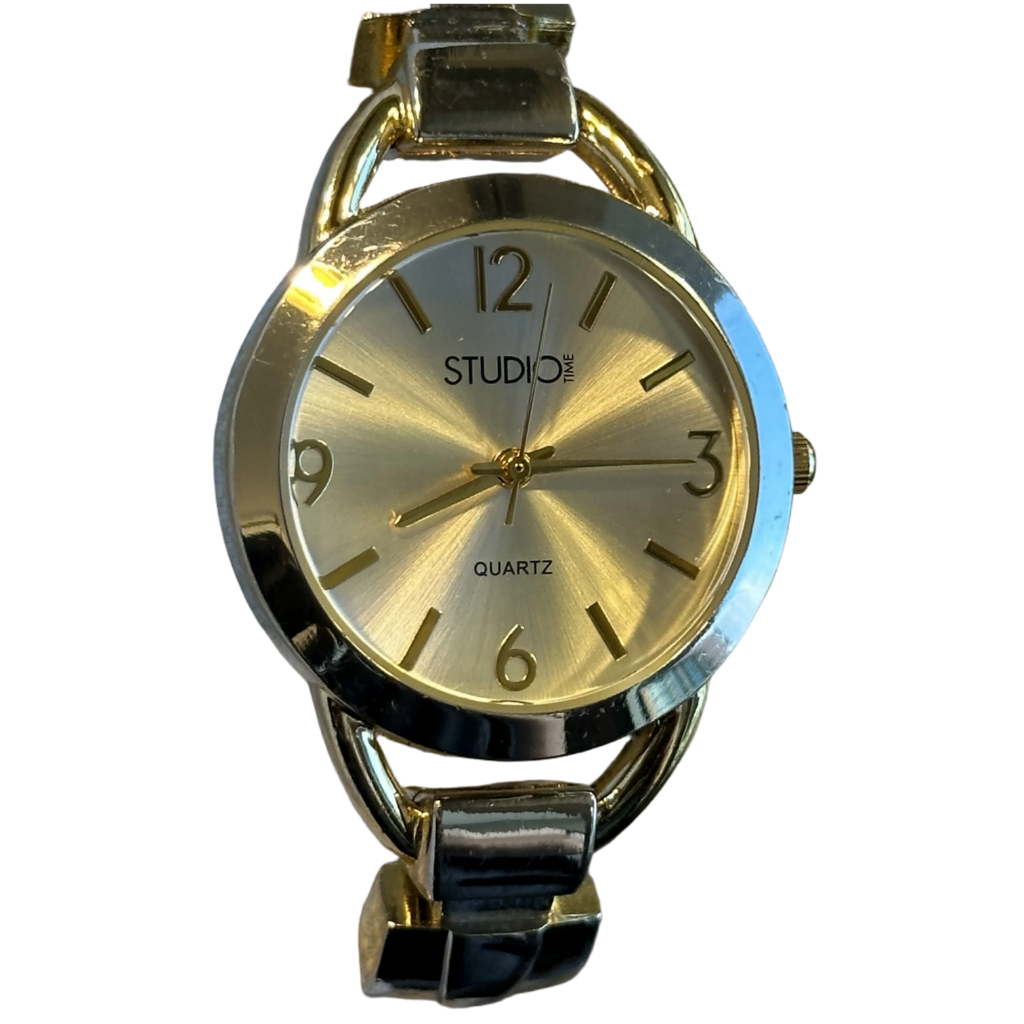 Reloj Joya Studio Time Mujer Bicolor Esfera satinada Año 2016 Impecable