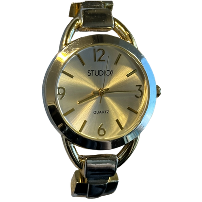 Reloj Joya Studio Time Mujer Bicolor Esfera satinada Año 2016 Impecable