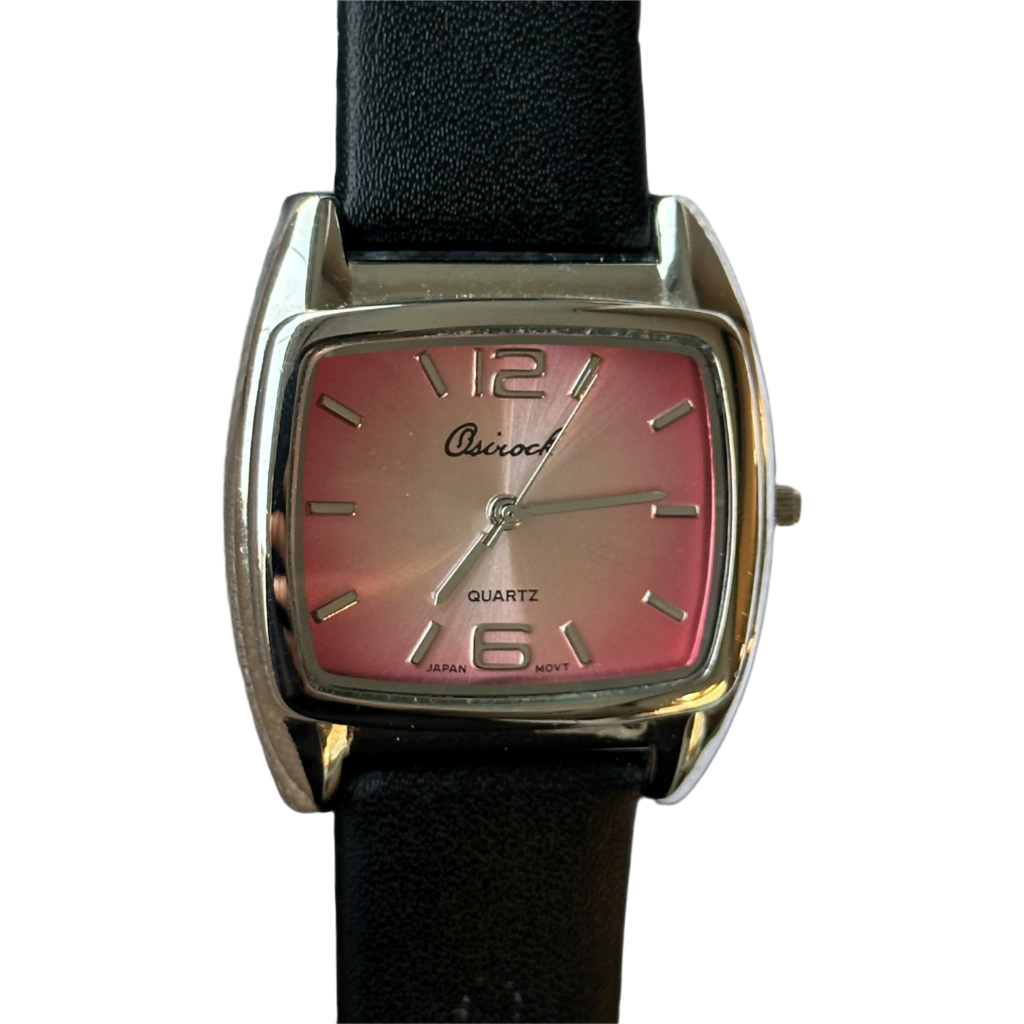 Reloj Osirock Mujer Cara Rosa Tornasolada Año 2003 Pulsera Nueva ÚNICO