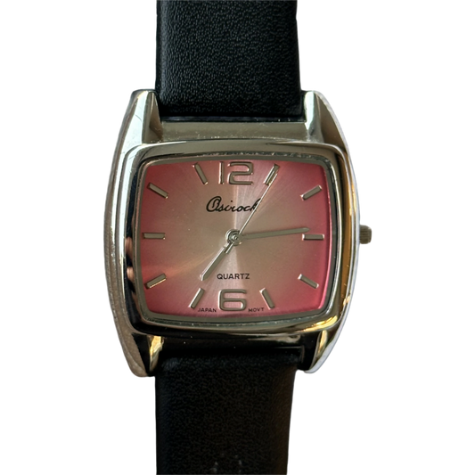 Reloj Osirock Mujer Cara Rosa Tornasolada Año 2003 Pulsera Nueva ÚNICO