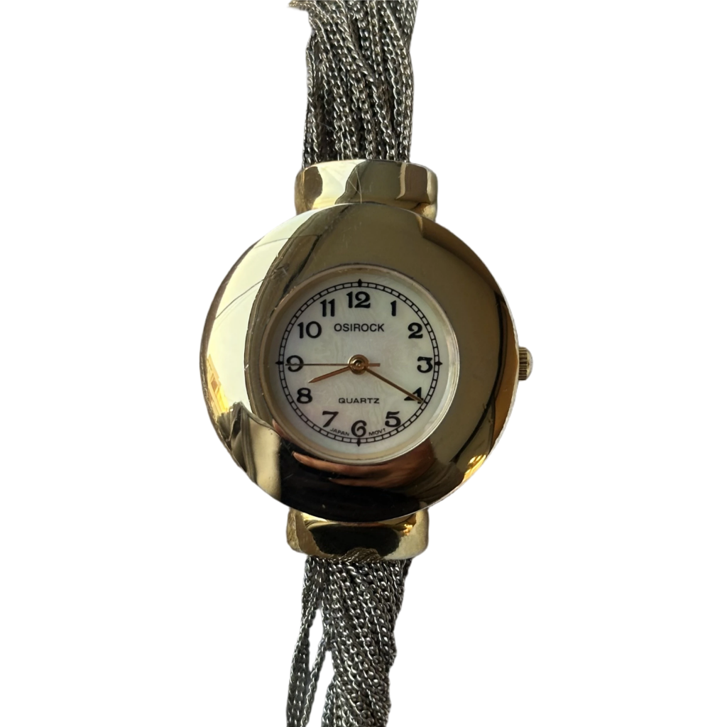Reloj Joya Osirock Bicolor Pulsera de Múltiples Cadenas y Cierre Joyero Año 1998 ÚNICO