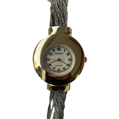 Reloj Joya Osirock Bicolor Pulsera de Múltiples Cadenas y Cierre Joyero Año 1998 ÚNICO