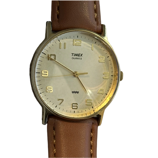 Reloj Timex Hombre Año 1998 Dial Crema Numerales Aplicados