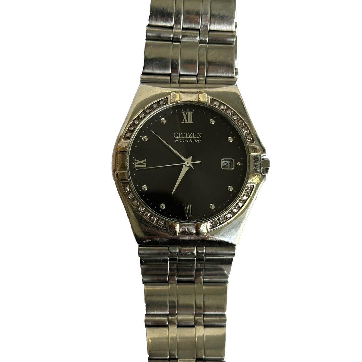 Citizen Hombre Elektra Eco-Drive con 28 Diamantes Naturales Sept. de 2005 — portada sin fondo