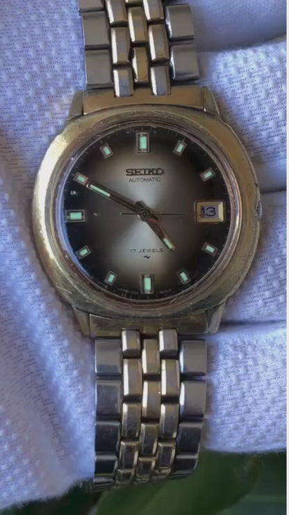 Reloj Seiko Hombre Año 1976 Ahumado 17 Jewels Automático