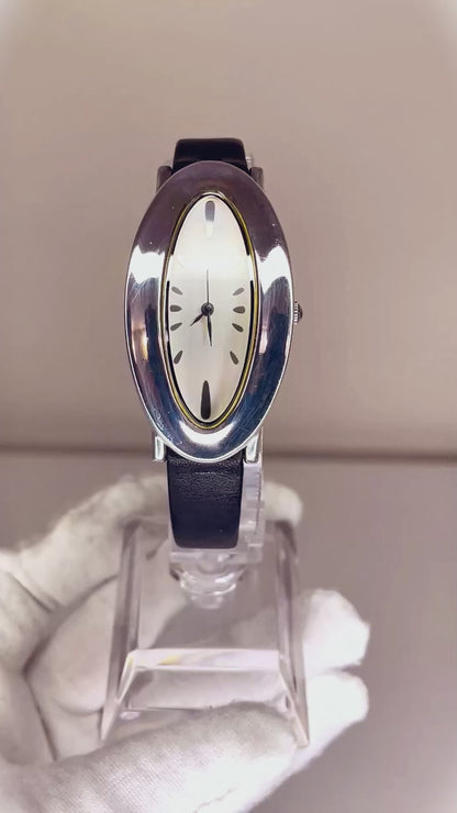Reloj Pieza de Arte de plata real / Escultor: Robert Lee Morris / Sterling Silver Art 1999