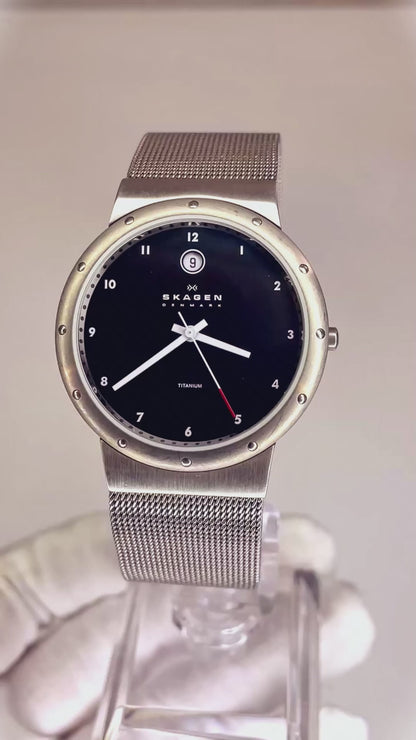 Reloj Skagen DENMARK Titanium Full Set Años 2000´s Titanio y Cuarzo Suizo