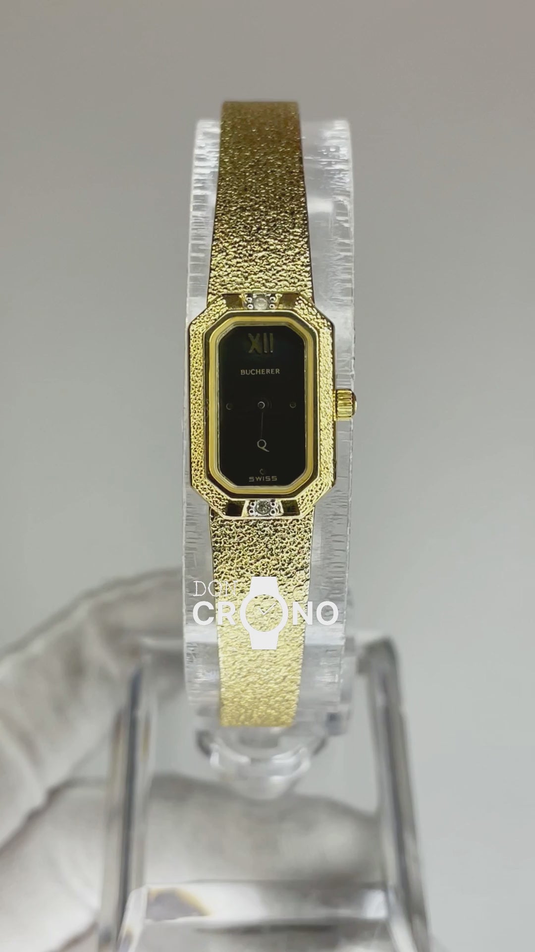 Reloj Joya BUCHERER Chapado Oro de 5 Jewels Año 1982 Marca SUIZA del siglo XIX ÚNICO