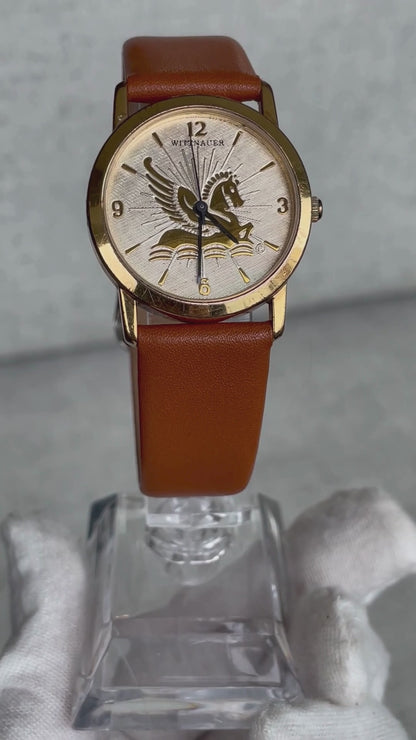 Reloj Wittnauer Hombre Año 1994 Pegasus Dorado Compacto