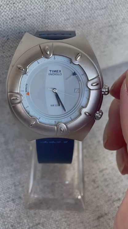 Reloj Timex Hombre Año 2001 Experimental Futurista Bisel Rotatorio