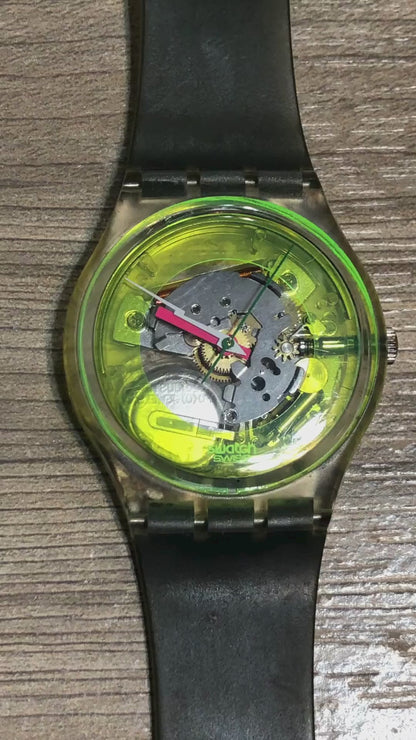 Swatch Techno Sphere Gk101 (1985)  Único Verde Techno-jelly