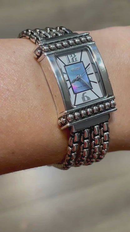 Reloj Ecclissi Mujer Plata Maciza 925 Años 2000s Art Déco 70gramos