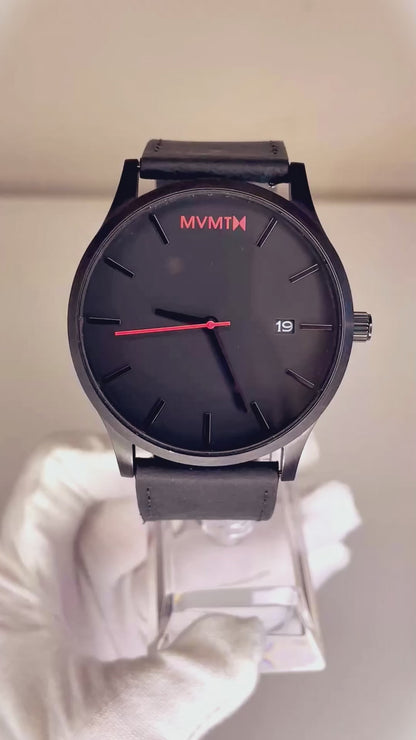 Reloj MVMT M34 Black Red Accent Quartz Año 2015 Minimalist
