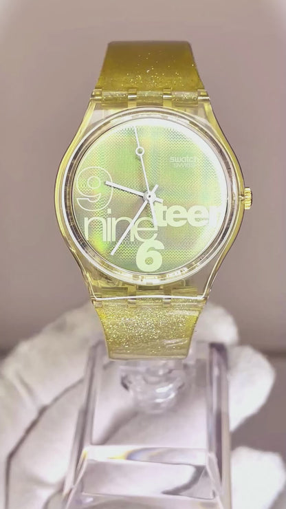 Reloj Swatch NineTeen GK216 Unisex 1995 Holográfico
