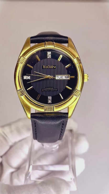 Elgin FG268N Diamond Dial Texturizado 38mm Año 1995 Impecable
