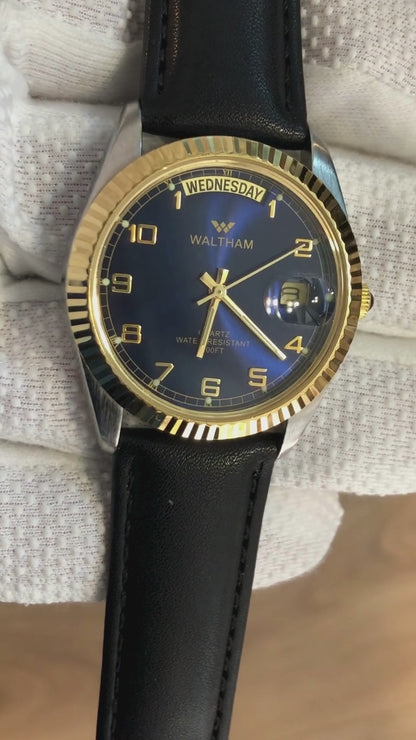 Reloj Waltham Vintage 1998 Day-date Azul President Style