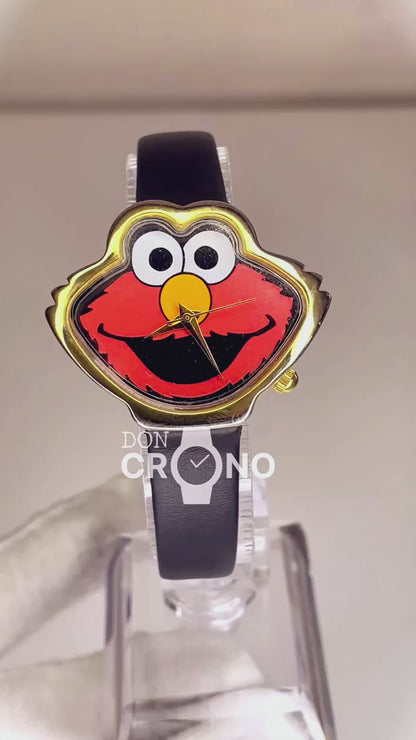 Reloj Elmo de Plaza Sésamo Año 1995 Fantasma Sesame Street Elmo Face-Shaped