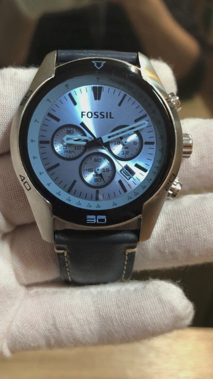 Fossil Coachman Chronograph 2019 Cristal Azulado Raro Hombre