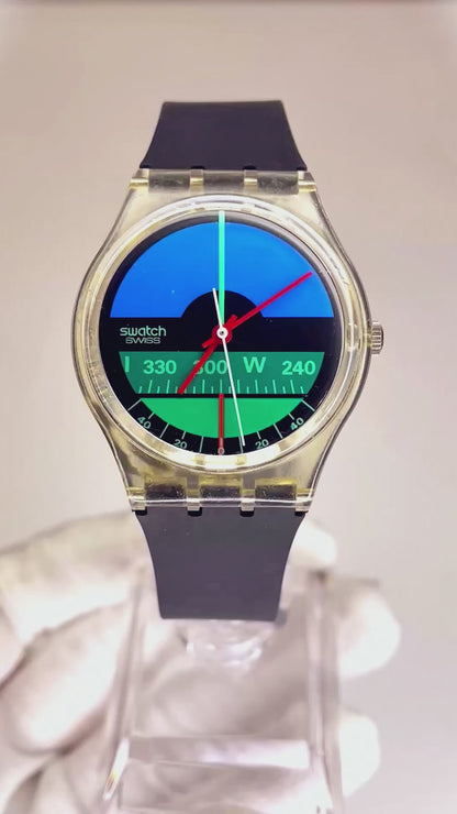 Reloj Swatch Nautilus GK102 Swiss Año 1986 Transparente