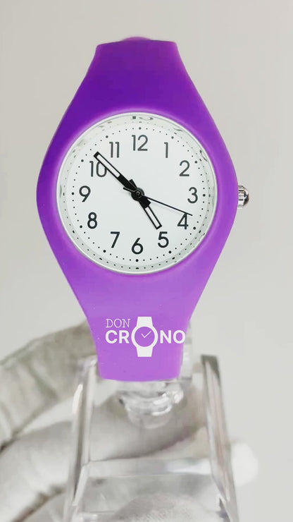 Reloj FMD FMDKF138 Unisex Morado Esfera Blanca Movimiento Japonés Año 2013