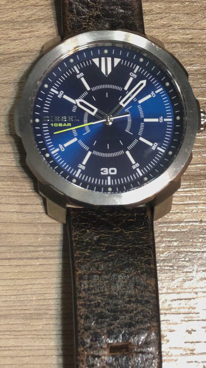Reloj Diesel Dz1787 Cara Azul Hombre Correa Original