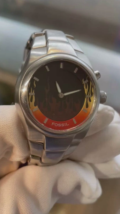 Reloj Fossil Bigtic Jr-8215 Unisex Vintage Retro Zafiro