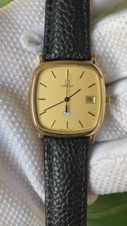 Reloj Omega Hombre Vintage 1991 De Ville Sirte Oil Oro 20mic