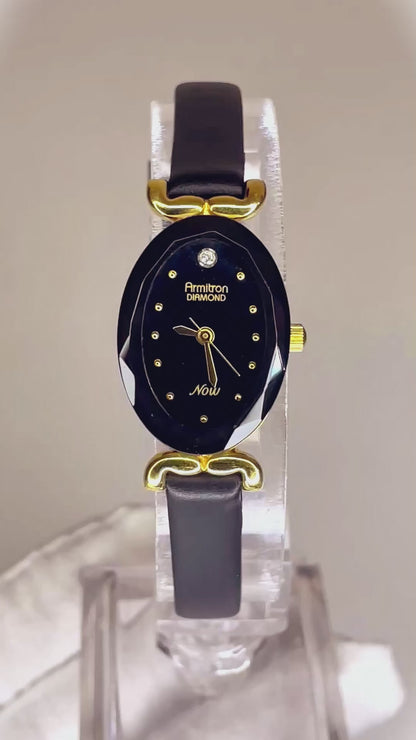 Reloj Armitron Diamond Now 75/3248A Mujer Cristal Facetado IMPECABLE