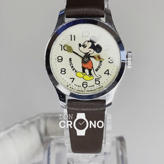 Bradley Mickey Mouse Suizo A Cuerda Año 1974 ÚNICO
