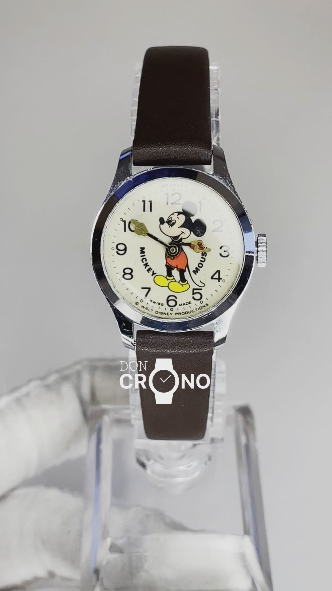 Bradley Mickey Mouse Suizo A Cuerda Año 1974 ÚNICO