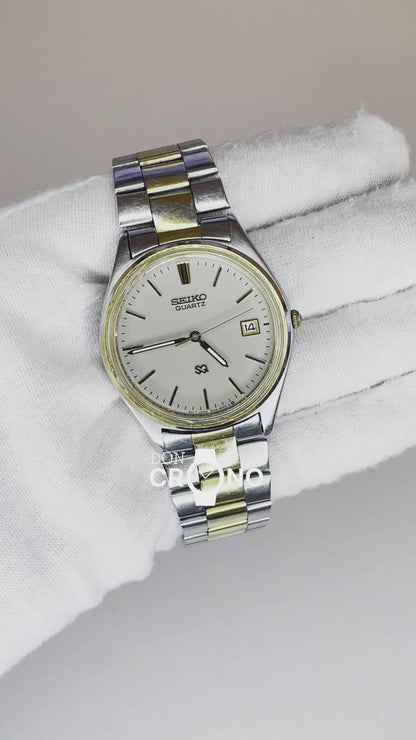 SEIKO Hombre SQ 5Y22-6020 TwoTone con fecha Elab. Mar. 1988 Pulsera original