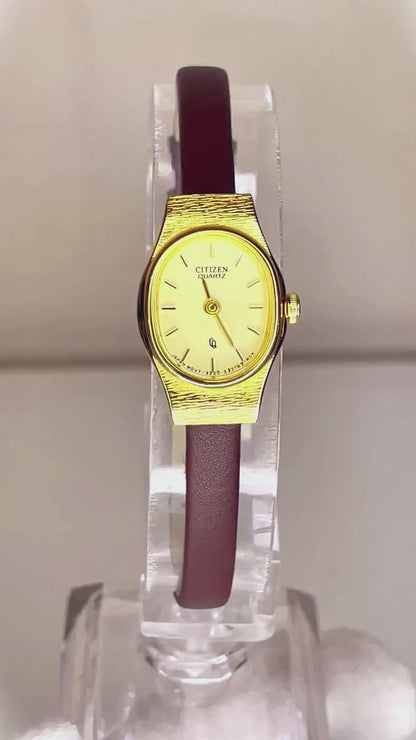 Reloj joya Citizen Quartz Impecable Vintage Años 80 Ultracompacto 18,1 mm