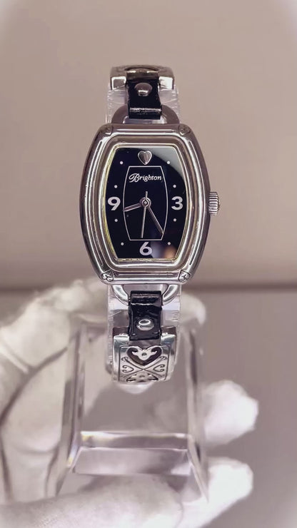 Reloj joya Brighton Bismarck 1999 / Art Nouveau Negro/plateado